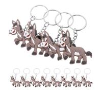 BESPORTBLE 20 Piezas Llavero de Burro de Dibujos Animados Portátil de Pvc y Metal, Decoración Versátil para Fiesta y Obsequio Infantil, Diseño Moderno y Atractivo