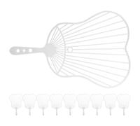 BESPORTBLE 20 Piezas Material para Hacer Abanicos de Mano Marco de Abanico Chino DIY Estilo Vintage Plástico Blanco, se Puede Pintar, No Fácil de Romper, para Regalo a Personas Queridas