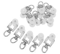 BESPORTBLE 20 Piezas Poleas de Riel de Cortina Metálicas de Zinc Deslizadores Silenciosos Compatibles con Rieles de Techo y Pared para Cortinas Ruedas Guía Resistentes para Accesorios de