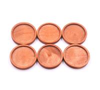 BESPORTBLE 20 Unidades Bandejas Redondas de Madera Color Café para Joyería, Base Artesanal de 35mm Diámetro Exterior y 30mm Interior, Adecuado para Manualidades y Accesorios Personalizados