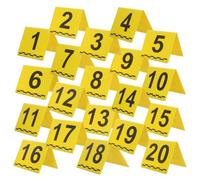 BESPORTBLE 20 Unidades Marcadores en Plástico Amarillo para Escena del Crimen de Evidencia con Alta Visibilidad y Durabilidad, Tamaño 7.5x7.5x7 Cm para Investigación Forense