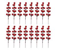 BESPORTBLE 20 Unidades Palillos de Frutos Rojos Artificiales Rojos para