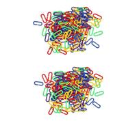 BESPORTBLE 200 Piezas Gancho Abrazadera En c C-Links Arcoíris Intercambiables Rata Eslabones Cadena Ganchos C-Clip Plástico Juguetes para Clips Niño Masticar Material El Plastico
