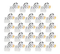 BESPORTBLE 24 Figuras Miniatura de Cebra de Resina Set de 24 Piezas para Decoración de Pasteles Jardines de Hadas y Micro Paisajes Adornos Coloridos para Interiores y Escritorio