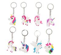 BESPORTBLE 24 Llaveros De Unicornio Para Niñas Accesorios De Para Niñas Llaveros Para Mochilas Bolsos De Fiesta Llaveros De Dibujos Animados Llaveros De Pvc Con Pegamento Suave