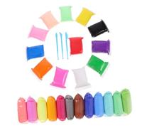 BESPORTBLE 24 paquetes Kit de Plastilina para Colores Bolsa Arcilla Suave y Flexible para Manualidades DIY Pasta Moldeable de Secado al Aire para Modelado y Infantil