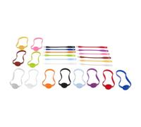 BESPORTBLE 24 Piezas Marcadores de Silicona Reutilizables para Copas y Botellas Colores Vivos Bandas Elásticas y Colgantes para Identificación de Vasos Tallo Fiestas y Eventos