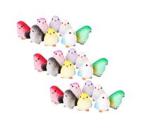 BESPORTBLE 24 Piezas Mini Figuras de Pájaros de Resina para Decoración de Escritorio Adornos de Animales Miniatura para Jardín Terrario y Bonsái Figuras de Aves Pequeñas y Encantadoras para