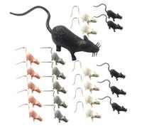 BESPORTBLE 24 Piezas Modelo De Simulación De Ratón Miniatura Decoración De Ratón De Escritorio De Jardín De Plástico Para Microadornos De Paisaje De Jardín Adorable
