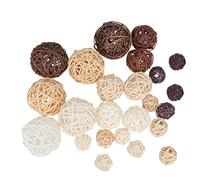 BESPORTBLE 24piezas Adornos Navideños De Bolas De Ratan Decoración Vides para Árboles Navidad Colgantes