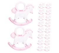 BESPORTBLE 24piezas Decoración De Caballo Balancín Para Shower Niña De Centros De Mesa Forma De Caballo Adornos Mesa Fiesta y Recuerdos Para Shower