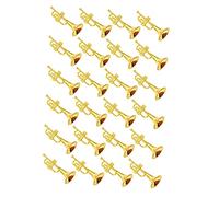 BESPORTBLE 24piezas Trompeta Simulada Decoración Mini Modelo Diy Adornos Mini Instrumentos