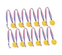 BESPORTBLE 25 Deportivas De Plástico con Cintas para El Cuello. De Oro para Niños, Premios para Competiciones Escolares, Juegos De Fiesta, Concursos De Y Premios