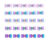 BESPORTBLE 25 Lazos para El Pelo para Perros Lazos Decorativos para El Pelo para Mascotas Estrellas Y Degradados Lazos Ligeros Y Cómodos para El Pelo de Mascotas para Perros Y Gatos