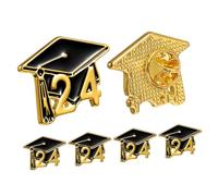 BESPORTBLE 25 Piezas Broches Metalizados Diseño Gorro Graduación Alfileres Solapa para Traje Unisex Accesorio Elegante para Joyería de Graduación