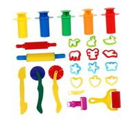 BESPORTBLE 25 piezas Kit de Herramientas para Arcilla de Colores para Accesorios Creativos con Moldes y Extrusora Juego Práctico para Manualidades y Modelado Divertido