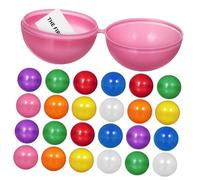 BESPORTBLE 25Piezas Bolas de Entretenimiento de Plástico Huecas de Coloridas y Resistentes para Fiesta y Actividades con Deflectores