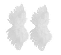 BESPORTBLE 2piezas Alas De Ángel para Muñeca Accesorios De Moda Decoraciones De Simulación Alas De Ángel Miniatura Adecuado para Manualidades y Juguetería