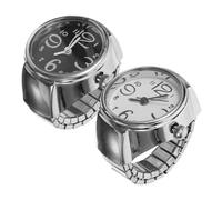 BESPORTBLE 2piezas Anillo De Reloj De Pareja Relojes Digitales Para Mujeres y Hombres Relojes De Anillo Decorativos Joyas De Reloj De Casual