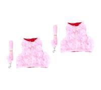 BESPORTBLE 2piezas Arnés De Pecho Cuerda De Traction para y Gatos Diseño De Flores Estereoscópicas XL para Paseos y Verano