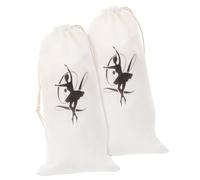 BESPORTBLE 2piezas Bolsa para Zapatillas De Ballet De Satén Doble Cordón para Transporte y Organización Clases De Baile