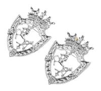 BESPORTBLE 2piezas Broche Vintage Forma de Emblema de Animal Insignia de Escudo Prendedor de Solapa Gemas de Imitación para Abrigo Traje Sombrero y Accesorios de Bricolaje para Hombre