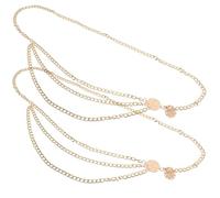 BESPORTBLE 2piezas Cadenas Cintura de Estilo Étnico Colgante Cadenas Vientre Ajustables Joyería Corporal para Vacaciones y Looks de Fiesta para Mujer