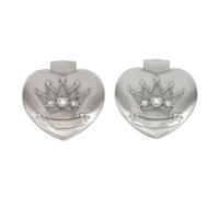 BESPORTBLE 2piezas Caja De Colección Love Crown Para Dientes De Leche De Portadientes De Aleación Contenedor Para Dientes De Leche Para Guardar Recuerdos De Casa