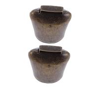 BESPORTBLE 2piezas Campanas De Ganado Metálicas Duraderas Ornamentos para Collar De Animales De Granja Campanas De Bronce Ligeras con Sonido Nítido para Pastoreo y Anti-pérdida
