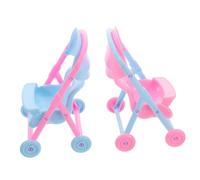 BESPORTBLE 2Piezas Cochecito de Muñeca Plegable y Portátil para Niño Niña Juguete de Simulación con Diseño Realista para rol y Desarrollo de Habilidades Sociales
