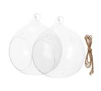 BESPORTBLE 2piezas Colgante De Transparente para Plantas Suculentas Decorativo para Interior Soporte para Micro Paisaje Maceta De Decoración De