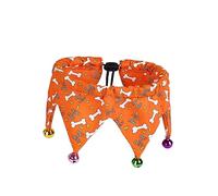BESPORTBLE 2piezas Collar Ajustable para Mascotas con Campanas De Halloween Naranja Negro para Perros y Gatos Adecuado para Cuellos