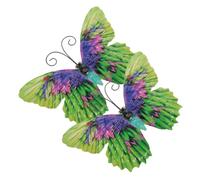 BESPORTBLE 2piezas Decoración De Pared De Metálica Adorno Colgante Para Jardín y Espacios Exteriores Escultura De Duradera y Colorida Arte De Pared Creativo y Elegante