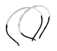 BESPORTBLE 2piezas Diademas Brillantes De Gemas De Imitación Para Mujer Elegantes y Versátiles Para Bodas y Moda Diurna