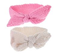 BESPORTBLE 2piezas Diademas De Punto Lazo Para Niña Accesorios Cabello Para Fiestas De Cumpleaños y Ocasiones Especiales Por Paquete