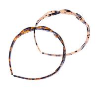 BESPORTBLE 2piezas Diademas Para Mujer Color Carey Con Diseño Dentado Accesorios De Cabello Antideslizantes y Ligeros Banda Simple Para Uso Diario y Fiestas