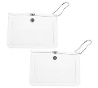 BESPORTBLE 2piezas Estuche para Monedero Transparente De Protector De Bolsa De Almacenamiento Portátil para Guardar Tarjetas Unidades