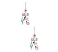 BESPORTBLE 2piezas Juguete Colgante para Aves De Mascota Masticación y Relajación Accesorio Durable para Jaula De Periquitos y Agapornis Mantiene Los Dientes Sanos y Limpios