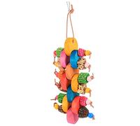 BESPORTBLE 2piezas Juguete Columpio De Madera para Periquitos y Aves Soporte Colgante De Masticar para Entrenamiento Jaula Suministros para Mascotas Diversión y Actividad Física