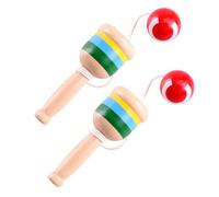 BESPORTBLE 2Piezas Juguete Educativo de Madera para Coordinación Mano Ojos con Tazas de Kendama Color Aleatorio para Desarrollo Sensorial y Habilidades