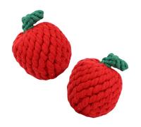 BESPORTBLE 2piezas Juguete para Mascotas Forma De Manzana Juguete De Morder para Perros para Jugar y Masticar Estimula La Actividad y Reduce El Estrés