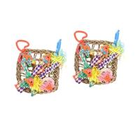 BESPORTBLE 2piezas Juguete para Pájaros De Forrajeo Hammock De Colgante para Jaula De Periquitos y Decoración Actividades Físicas y Entretenimiento