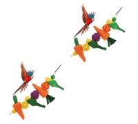 BESPORTBLE 2piezas Juguete para Periquitos y Loros De Masticar Colgante De Cárceles Juguete De Dientes De Molar Natural Accesorio Divertido para Aves Color Aleatorio