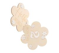 BESPORTBLE 2piezas Juguetes Para Logros Del Set De Letreros De Flores De Madera Para Anunciar Nacimiento Decoración De Shower Habitación Del Bebe Recien Nacido