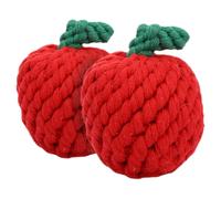 BESPORTBLE 2piezas Juguetes para Perros Pequeños Juguete De Morder Forma De Manzana Estimula La Masticación y Combate El Aburrimiento