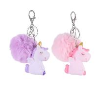 BESPORTBLE 2piezas Llavero De Unicornio Llaveros Forma De Unicornio Adornos Para Bolsos Para Colgantes Llaves y Decoración Coche