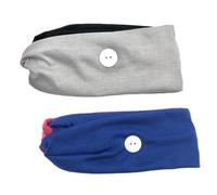 BESPORTBLE 2piezas Mascarilla Banda Cabello Colorida Diademas Forma de Cruz Botones para Usar Mascarilla Aros Pelo