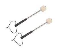 BESPORTBLE 2Piezas Mazos De Tambor Fieltro De Lana De Accesorios De Percusión Para Principiantes y Músicos Intermedios Empuñadura Inoxidable Confort