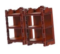 BESPORTBLE 2Piezas Mesita Madera para Casa De Muñecas De Mini Mueble Decorativo Accesorio para Mini Casas y Muñecos Funcional