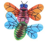 BESPORTBLE 2piezas Metal Bees Wall Decor Creative Hand-painted Iron Pendant for Indoor Outdoor Decoration Adornments for Home and Garden